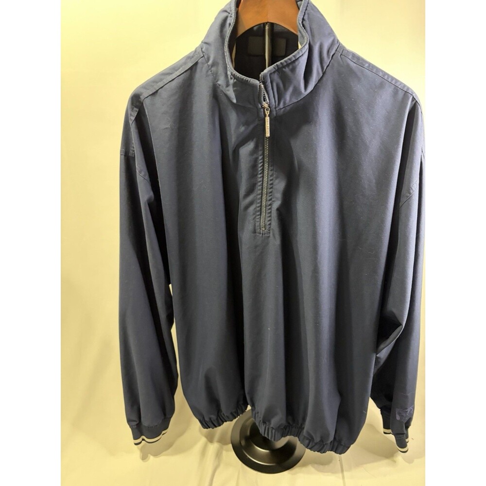Ashworth Weather Systems Golf 1/4 Zip Mens L Blue Wind Water Resistant